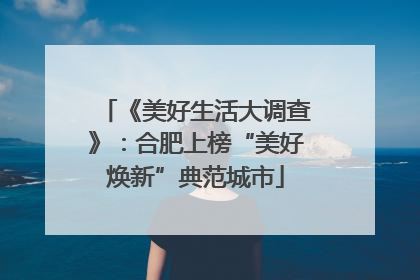《美好生活大调查》：合肥上榜“美好焕新”典范城市