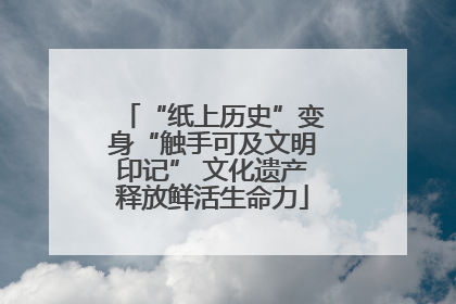 “纸上历史”变身“触手可及文明印记” 文化遗产释放鲜活生命力