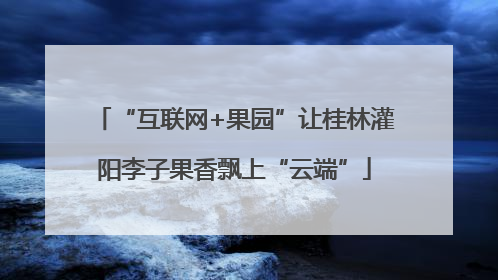 “互联网+果园”让桂林灌阳李子果香飘上“云端”