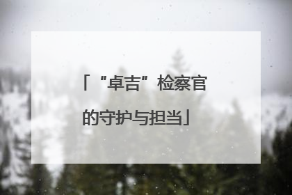 “卓吉”检察官的守护与担当