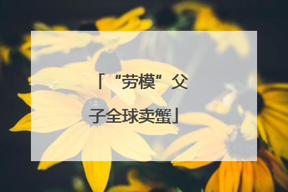“劳模”父子全球卖蟹