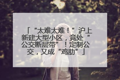 “太难太难！”沪上新建大型小区，竟处“公交断层带”！定制公交，又成“鸡肋”