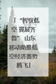 “智驭低空 翼展齐鲁” 山东移动助推低空经济蓄势腾飞