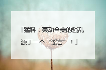 猛料：轰动全美的骚乱源于一个“谣言”！