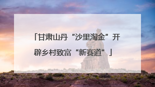 甘肃山丹“沙里淘金”开辟乡村致富“新赛道”