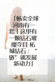 畅卖全球 河南有一套丨这里有一颗钻石璀璨夺目 柘城钻石：“链”就发展新动力