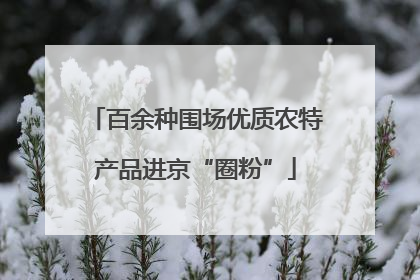 百余种围场优质农特产品进京“圈粉”