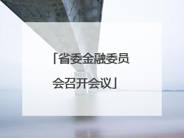 省委金融委员会召开会议