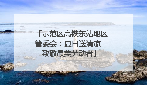 示范区高铁东站地区管委会：夏日送清凉 致敬最美劳动者