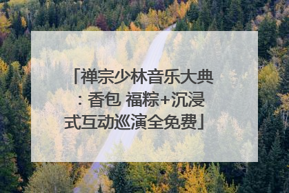 禅宗少林音乐大典：香包 福粽+沉浸式互动巡演全免费