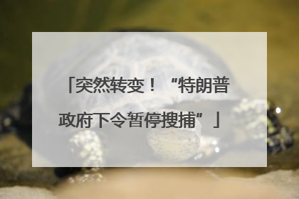 突然转变！“特朗普政府下令暂停搜捕”
