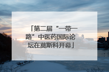 第二届“一带一路”中医药国际论坛在莫斯科开幕
