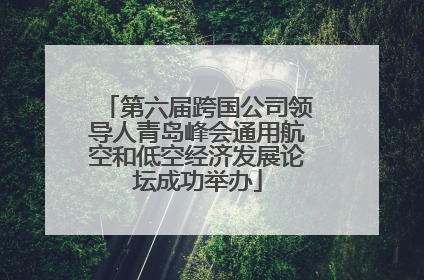 第六届跨国公司领导人青岛峰会通用航空和低空经济发展论坛成功举办