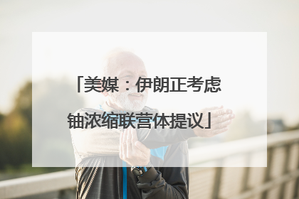 美媒：伊朗正考虑铀浓缩联营体提议