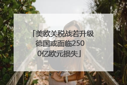美欧关税战若升级 德国或面临2500亿欧元损失