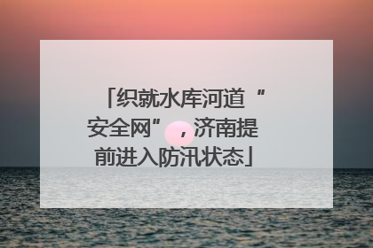 织就水库河道“安全网”，济南提前进入防汛状态