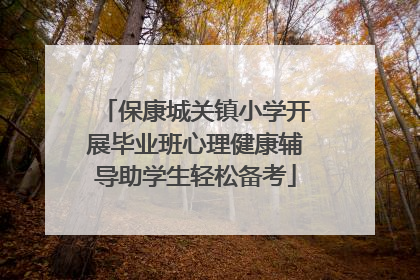 保康城关镇小学开展毕业班心理健康辅导助学生轻松备考