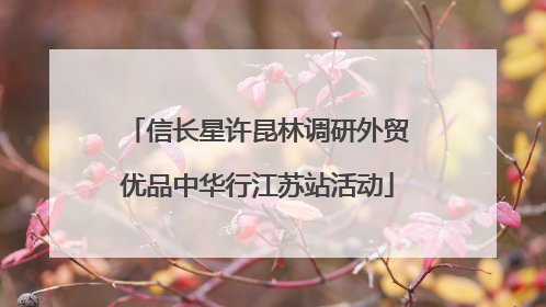 信长星许昆林调研外贸优品中华行江苏站活动