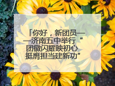 你好，新团员——济南五中举行“团徽闪耀映初心 挺膺担当建新功”主题团日活动