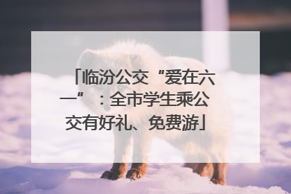 临汾公交“爱在六一”：全市学生乘公交有好礼、免费游