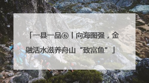 一县一品⑥丨向海图强，金融活水滋养舟山“致富鱼”