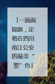 一面面锦旗，定格在四川南江公安的最美“警”色