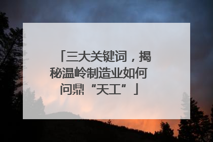 三大关键词，揭秘温岭制造业如何问鼎“天工”