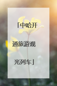 中哈开通旅游观光列车
