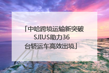 中哈跨境运输新突破 SJIUS助力36台轿运车高效出境