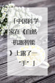 中国科学家在《自然·机器智能》上露了一“手”