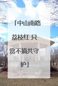 中山南路荔枝红 只赏不摘共守护