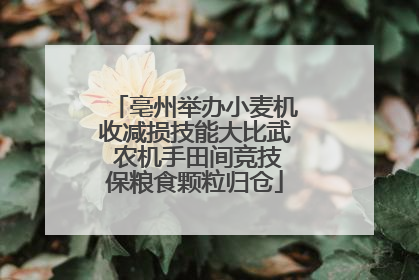亳州举办小麦机收减损技能大比武 农机手田间竞技保粮食颗粒归仓