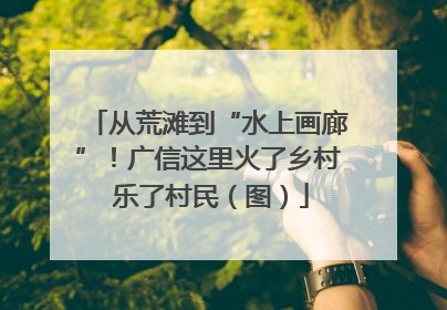 从荒滩到“水上画廊”！广信这里火了乡村 乐了村民（图）