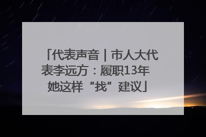 代表声音｜市人大代表李远方：履职13年 她这样“找”建议