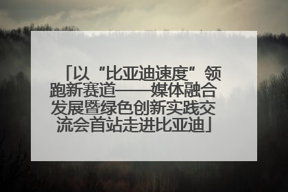 以“比亚迪速度”领跑新赛道——媒体融合发展暨绿色创新实践交流会首站走进比亚迪