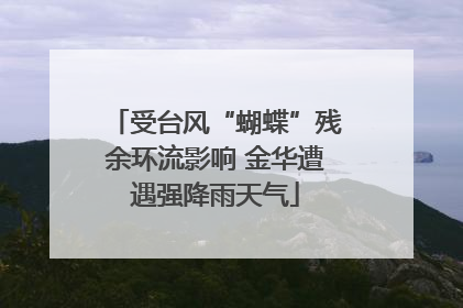受台风“蝴蝶”残余环流影响 金华遭遇强降雨天气
