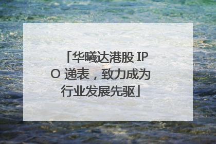 华曦达港股 IPO 递表，致力成为行业发展先驱