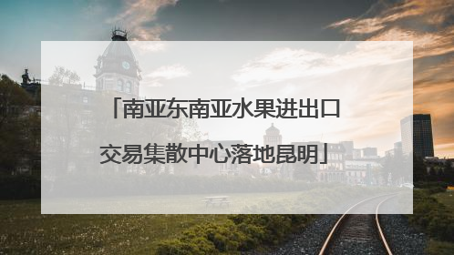 南亚东南亚水果进出口交易集散中心落地昆明