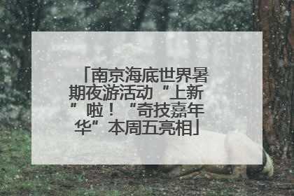 南京海底世界暑期夜游活动“上新”啦！“奇技嘉年华”本周五亮相