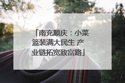 南充顺庆：小菜篮装满大民生 产业链拓宽致富路