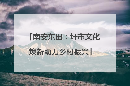 南安东田：圩市文化焕新助力乡村振兴