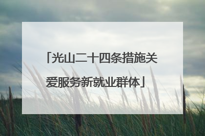 光山二十四条措施关爱服务新就业群体