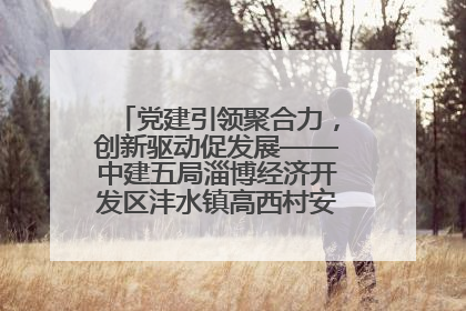 党建引领聚合力，创新驱动促发展——中建五局淄博经济开发区沣水镇高西村安置项目建设纪实