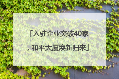 入驻企业突破40家，和平大厦焕新归来