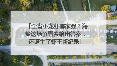 全省小龙虾哪家强？海盐这场争霸赛给出答案，还诞生了虾王新纪录