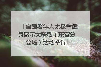 全国老年人太极拳健身展示大联动（东营分会场）活动举行