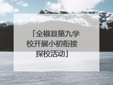 全椒县第九学校开展小初衔接探校活动