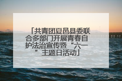 共青团夏邑县委联合多部门开展青春自护法治宣传暨“六一”主题日活动