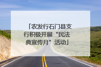 农发行石门县支行积极开展“民法典宣传月”活动