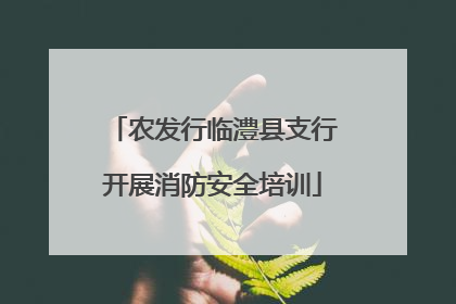 农发行临澧县支行开展消防安全培训